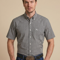 Camisa Masculina NFR Xadrez Black Premium Manga Curta - imagem 1