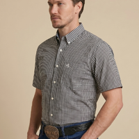 Camisa Masculina NFR Xadrez Black Premium Manga Curta - imagem 3
