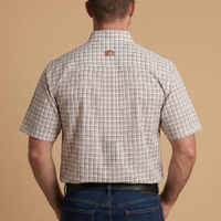 Camisa Masculina NFR Xadrez Areia Premium Manga Curta - imagem 5