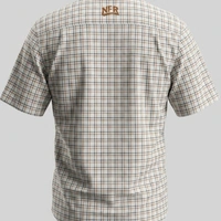Camisa Masculina NFR Xadrez Areia Premium Manga Curta - imagem 4