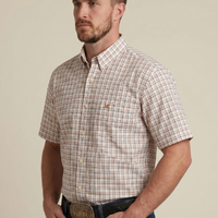 Camisa Masculina NFR Xadrez Areia Premium Manga Curta - imagem 3