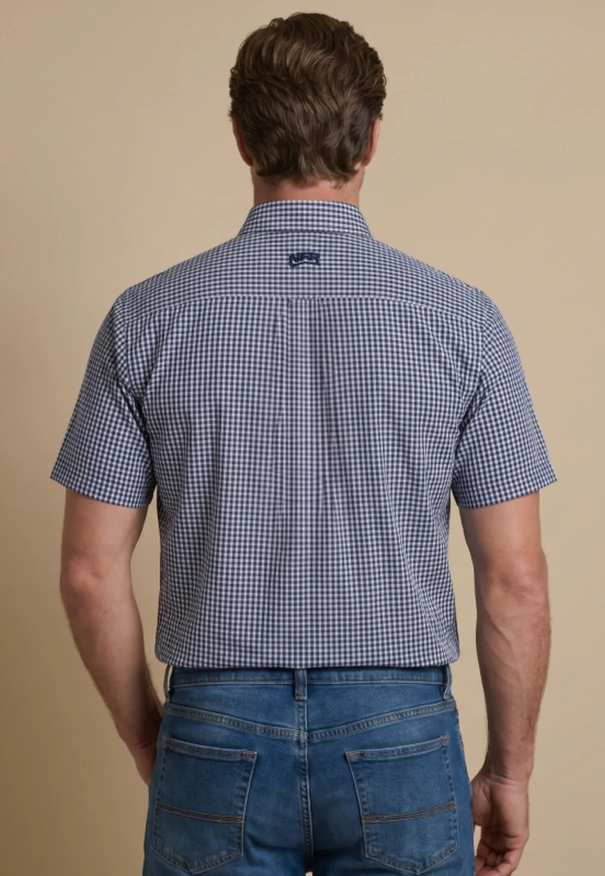 Camisa Masculina NFR Xadrez Premium Manga Curta