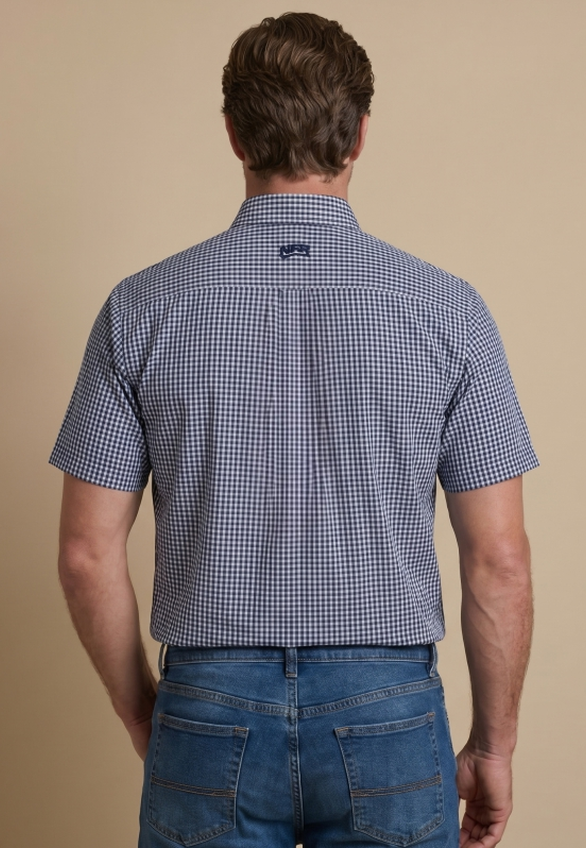 Camisa Masculina NFR Xadrez Premium Manga Curta