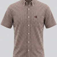 Camisa Masculina NFR Xadrez Brown Premium Manga Curta - imagem 2