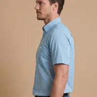 Camisa Masculina NFR Xadrez Sky Manga Curta - imagem 3
