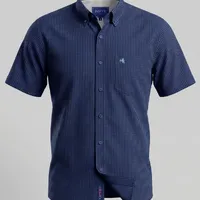 Camisa Masculina NFR Xadrez Azul Premium Manga Curta - imagem 2