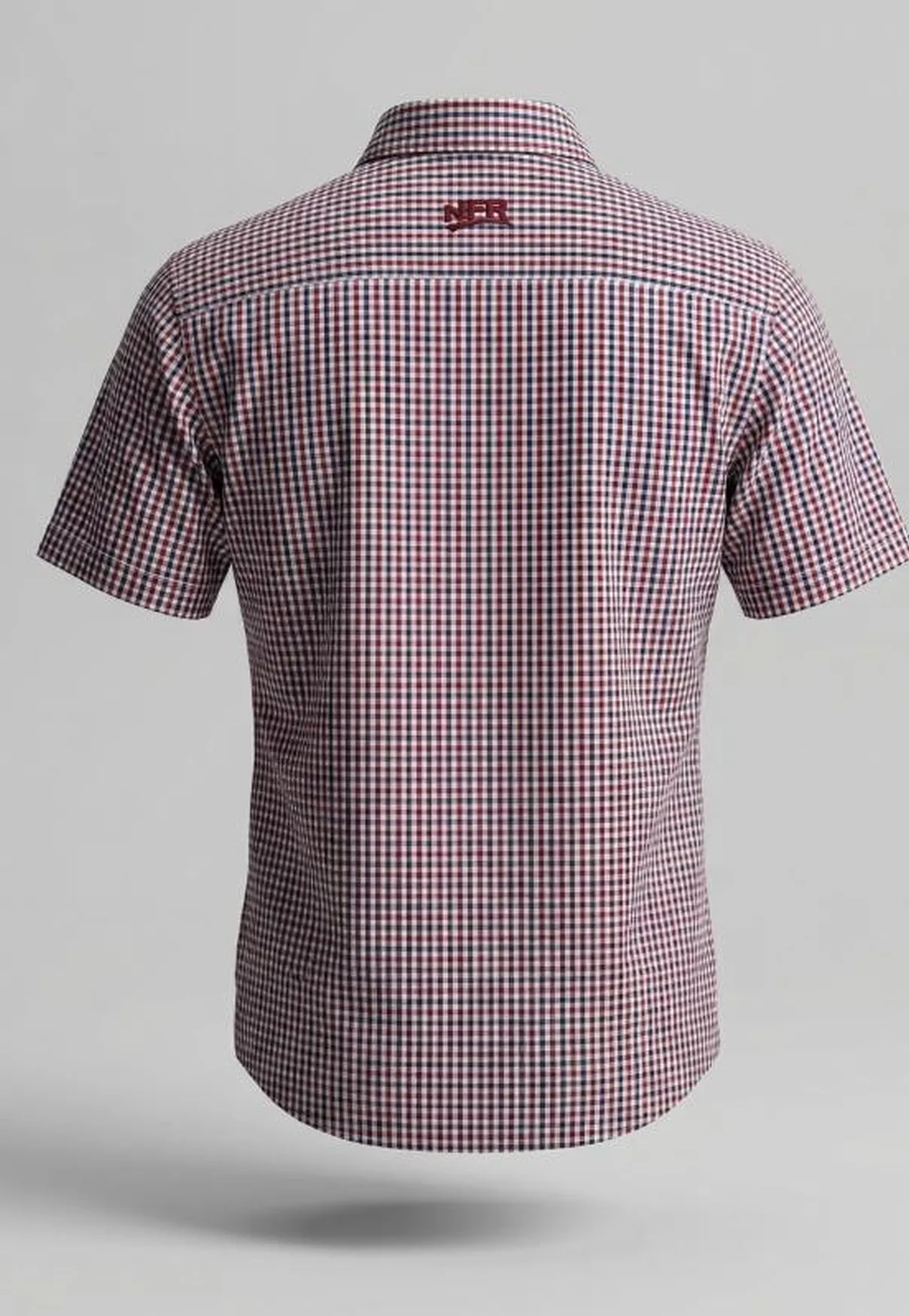Camisa Masculina NFR Xadrez Tricolor Manga Curta
