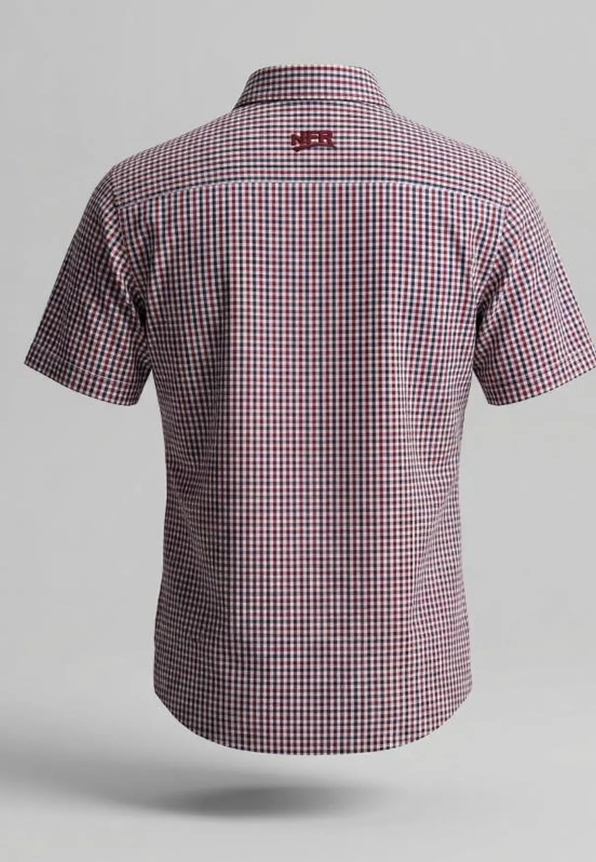 Camisa Masculina NFR Xadrez Tricolor Manga Curta