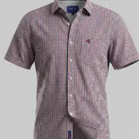Camisa Masculina NFR Xadrez Tricolor Manga Curta - imagem 2