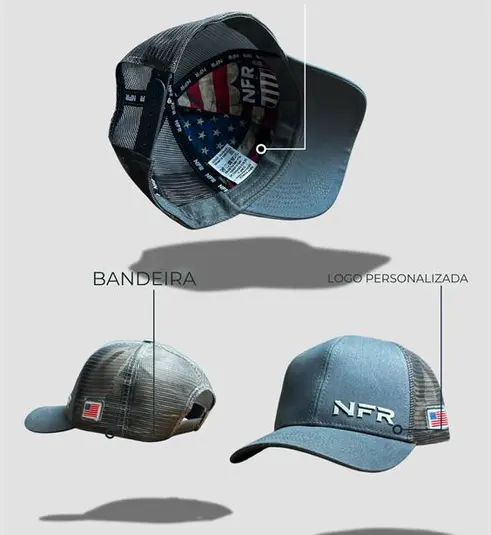 Boné Trucker NFR Silver USA