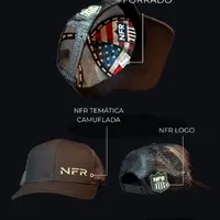 Boné Trucker NFR Camuflado Black - imagem 2