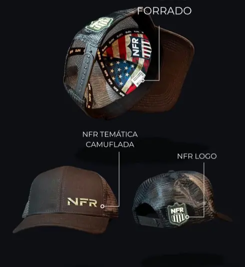 Boné Trucker NFR Camuflado Black