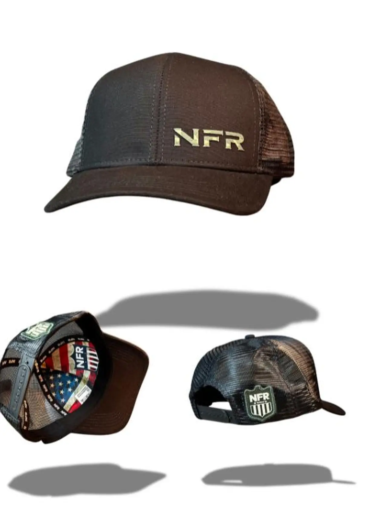 Boné Trucker NFR Camuflado Black