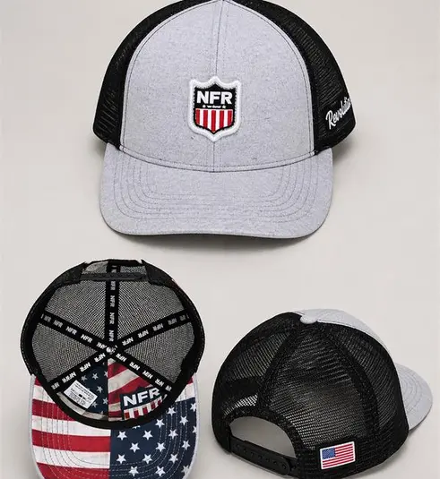 Boné Trucker NFR Cinza Mescla/Preto