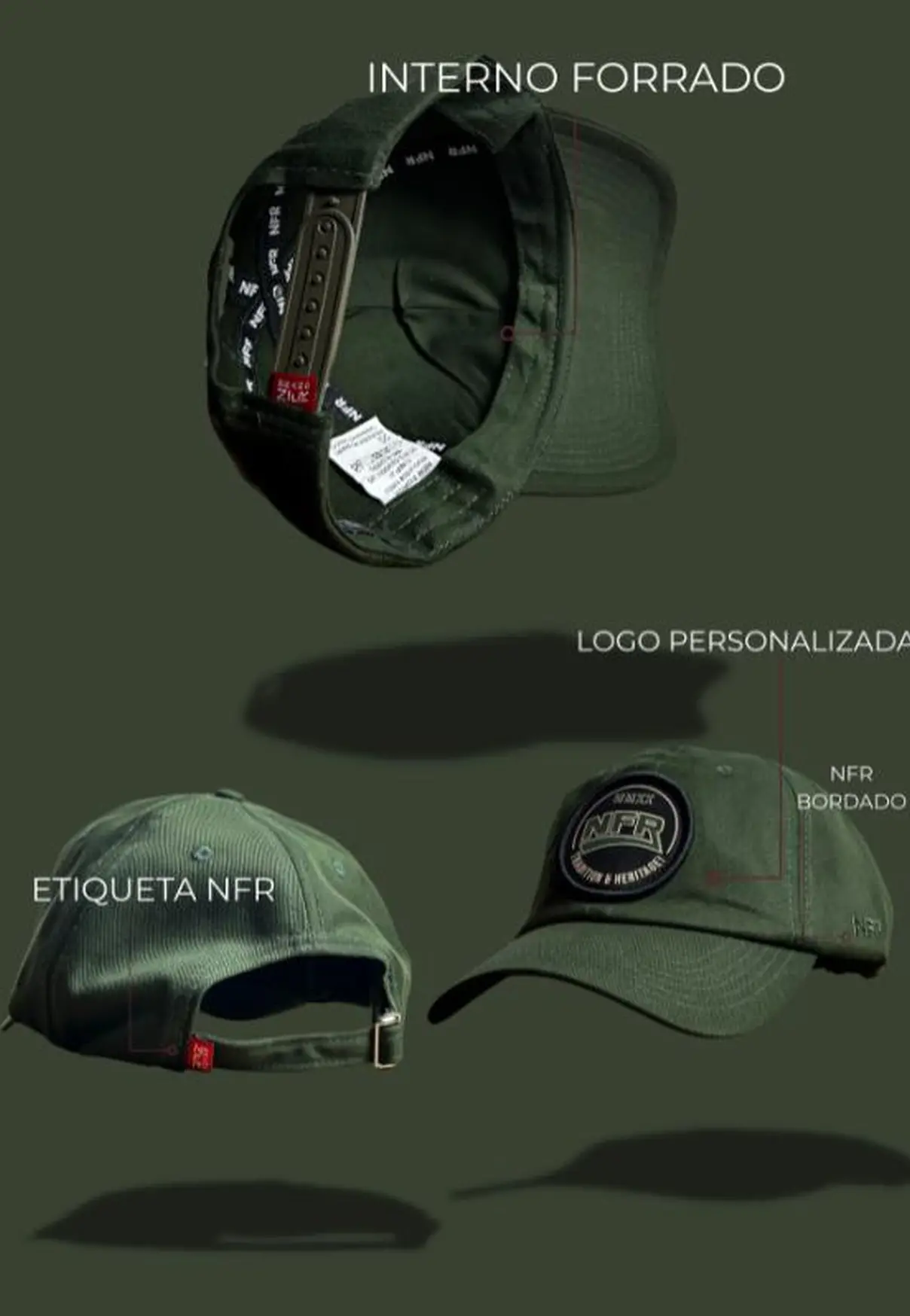 Boné Dad Hat NFR Heritage Green