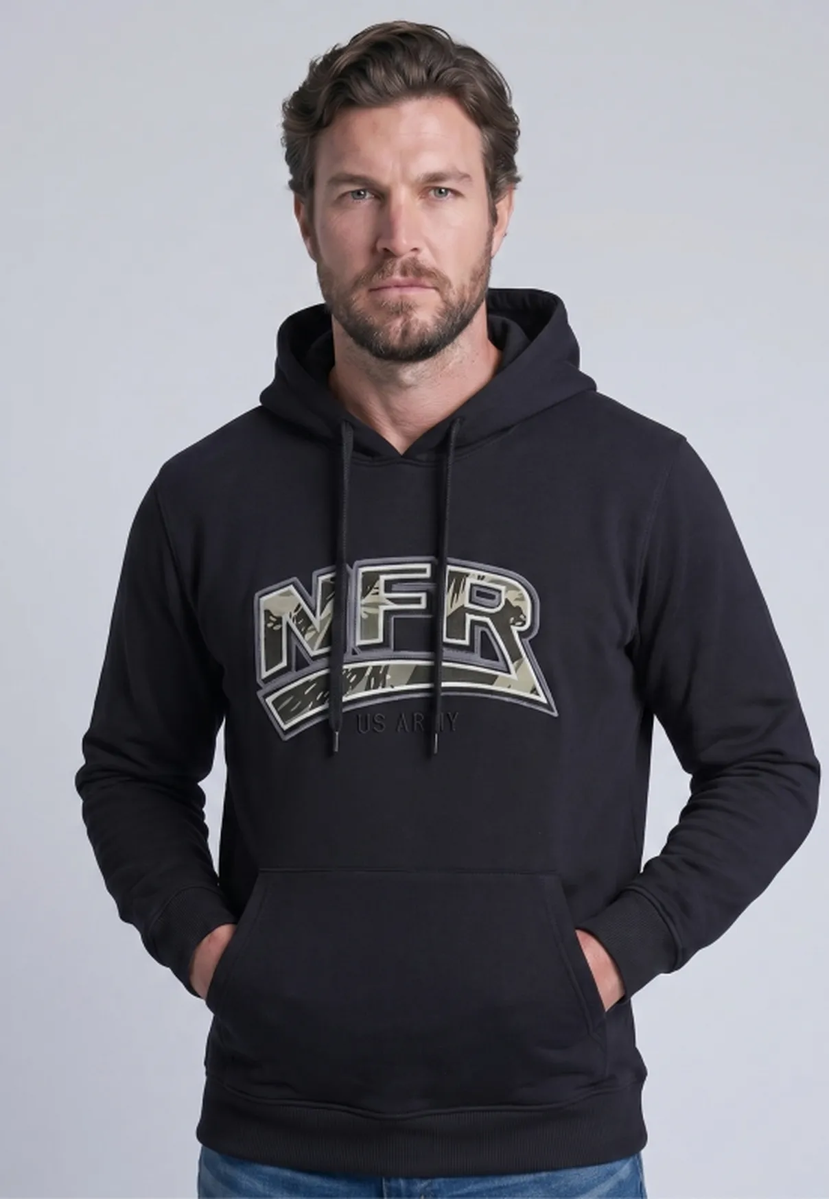 Moletom Canguru NFR US Army Black