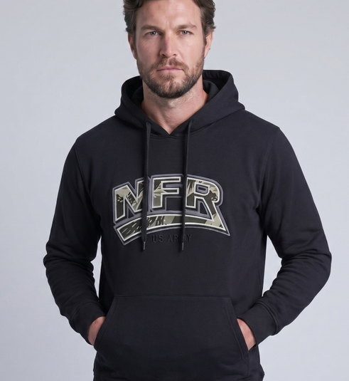 Moletom Canguru NFR US Army Black