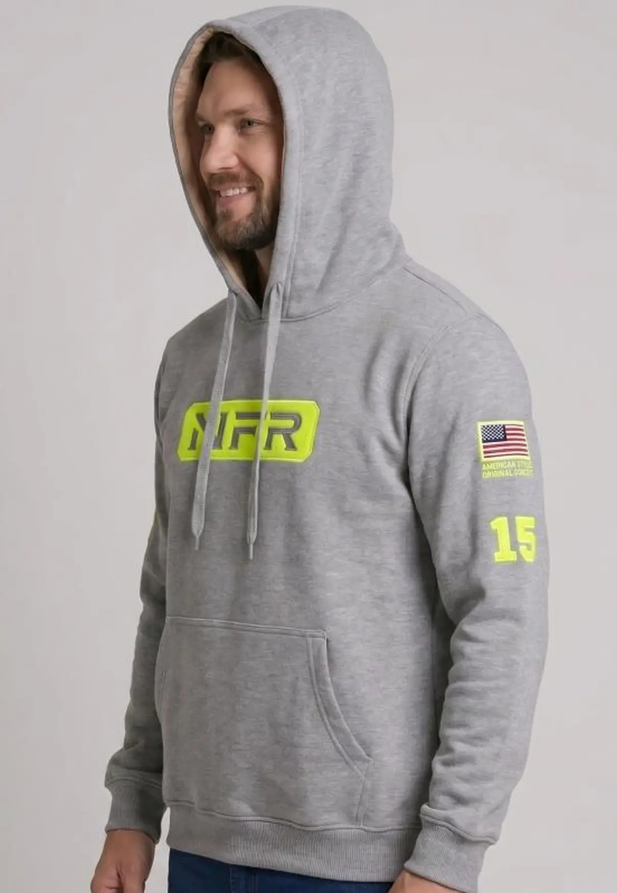 Moletom Canguru NFR Neon Grey