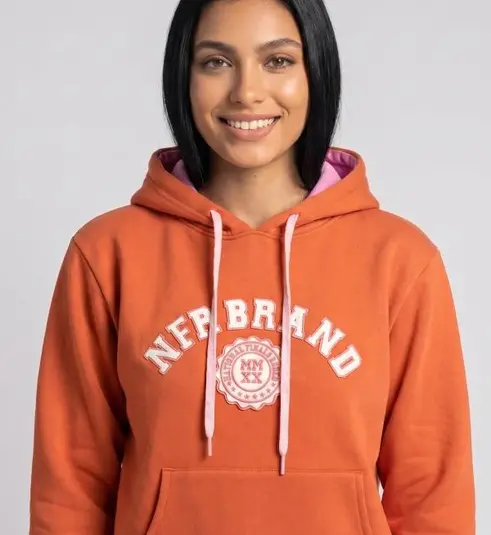 Moletom Feminino Canguru NFR Brand Laranja