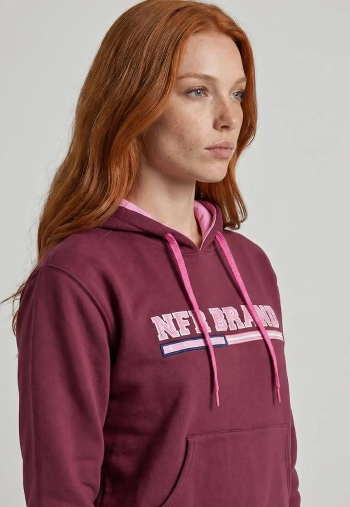 Moletom Feminino Canguru NFR Brand Bordô
