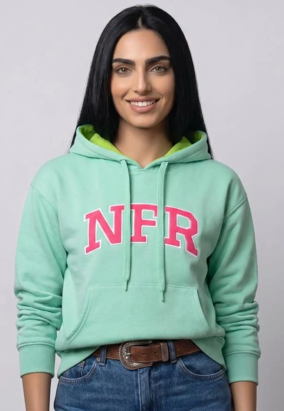 Moletom Feminino Canguru NFR Verde Mint