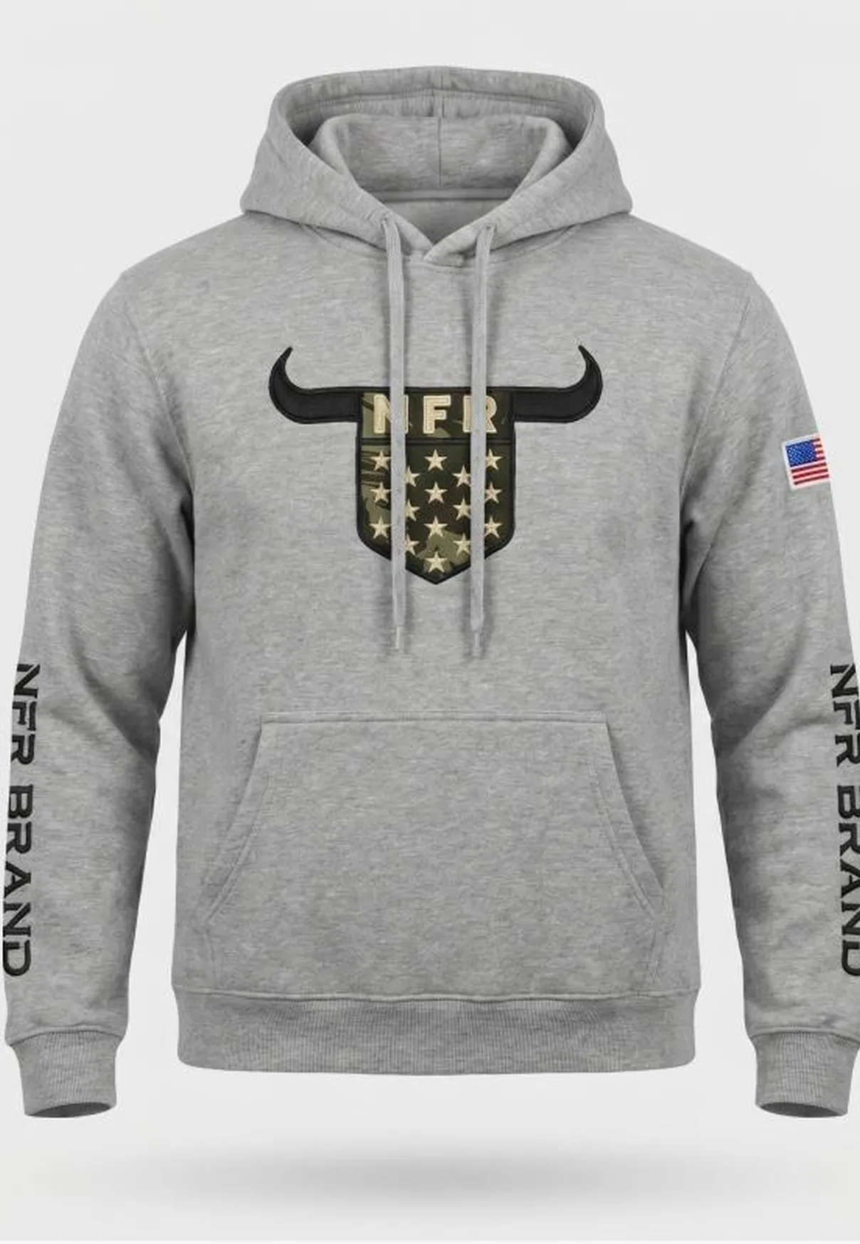 Moletom Masculino Canguru NFR Brand Cinza