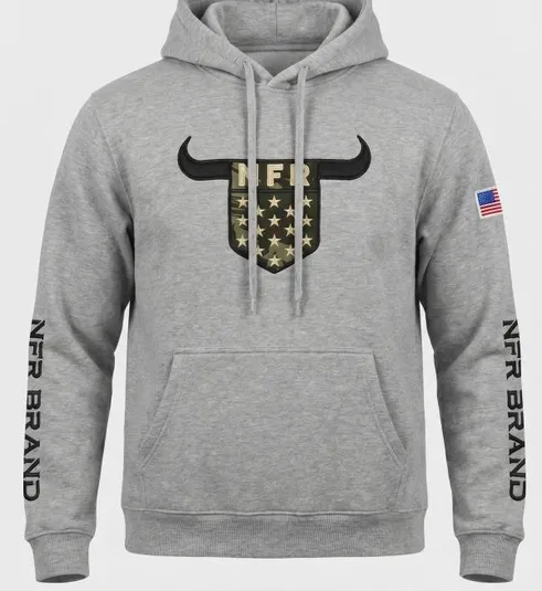 Moletom Masculino Canguru NFR Brand Cinza