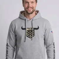 Moletom Masculino Canguru NFR Brand Cinza - imagem 1
