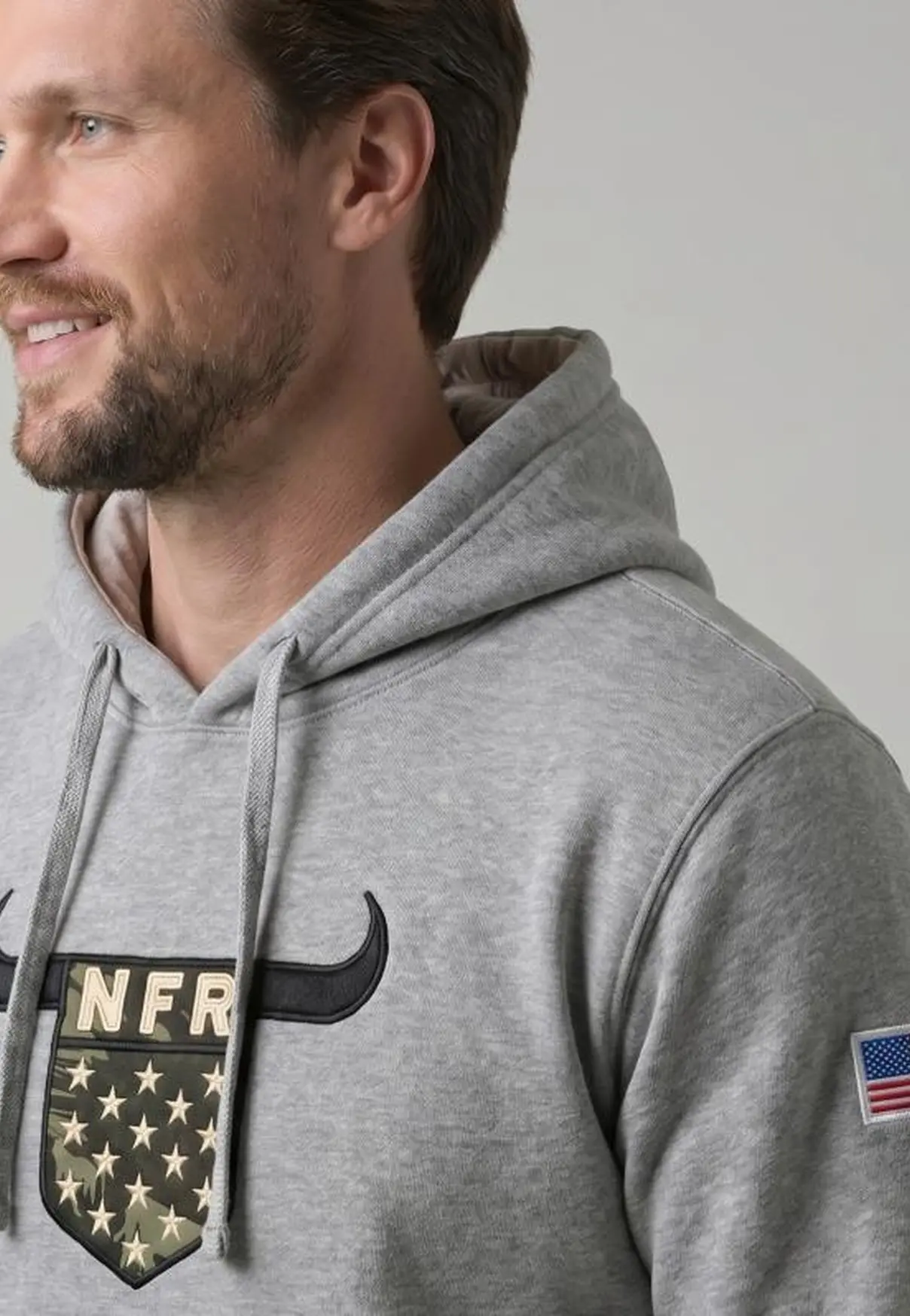 Moletom Masculino Canguru NFR Brand Cinza