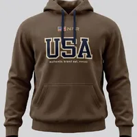 Moletom Masculino Canguru NFR USA Marrom - imagem 2