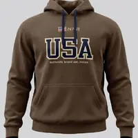 Moletom Masculino Canguru NFR USA Marrom - imagem 2