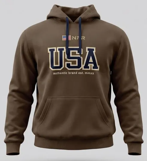 Moletom Masculino Canguru NFR USA Marrom