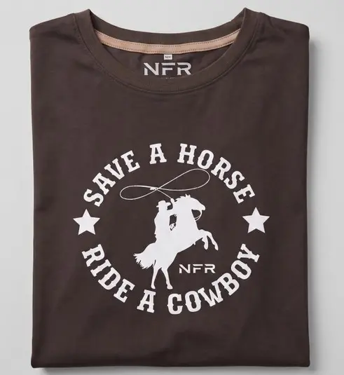 Cropped Feminino NFR Save a Horse Ride a Cowboy