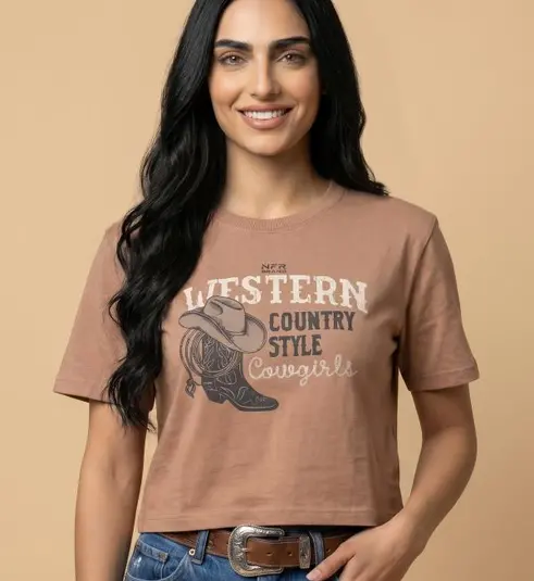 Cropped Feminino NFR Western Country Style