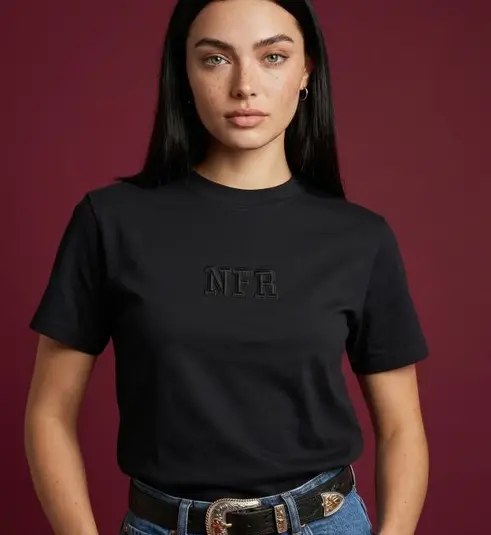Camiseta Feminina NFR Minimal Black