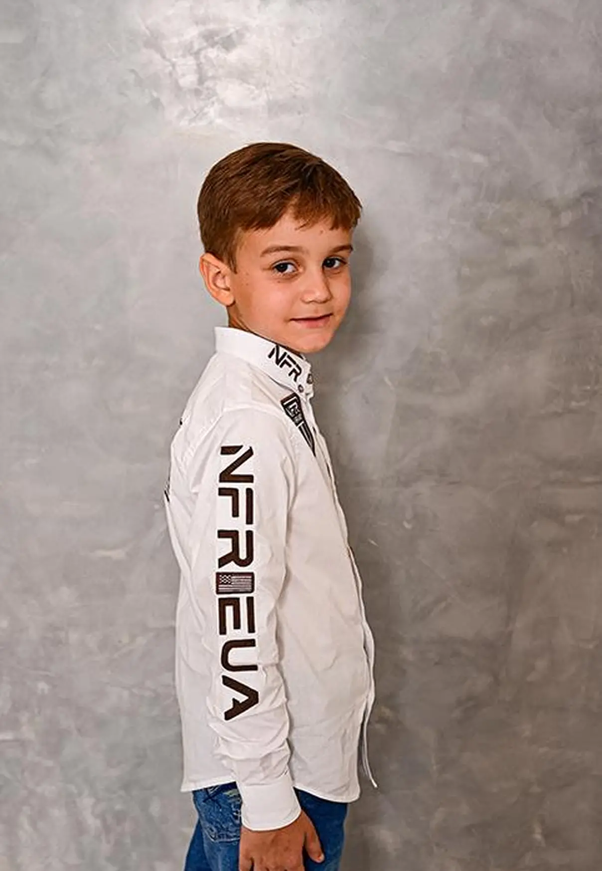 Camisa Infantil NFR Rodeo Manga Longa Branca