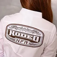 Camisa Infantil NFR Rodeo Manga Longa Branca - imagem 2