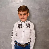 Camisa Infantil NFR Rodeo Manga Longa Branca - imagem 7