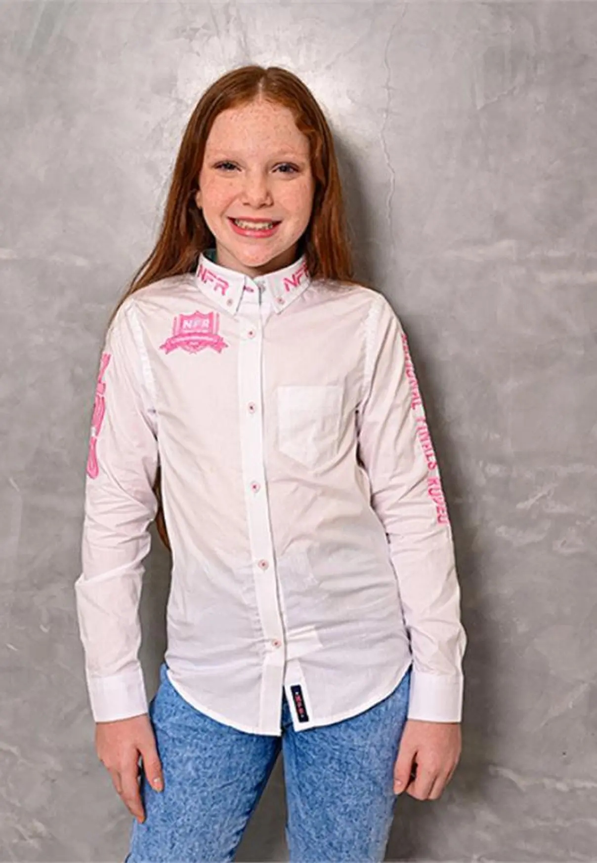 Camisa Infantil Feminina NFR Bordada