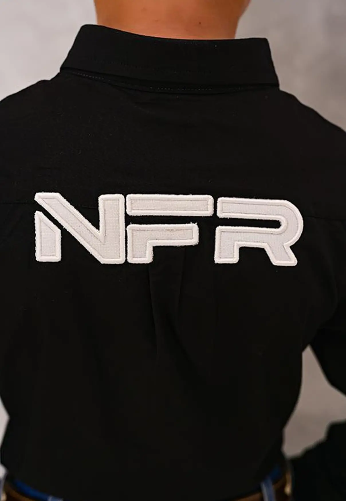 Camisa Infantil NFR Western Manga Longa Preta