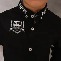 Camisa Infantil NFR Western Manga Longa Preta - imagem 8