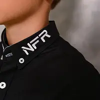 Camisa Infantil NFR Western Manga Longa Preta - imagem 3