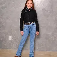 Camisa Infantil NFR Western Manga Longa Preta - imagem 2