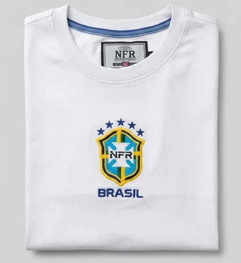 Cropped Feminino NFR Brasil – Branco