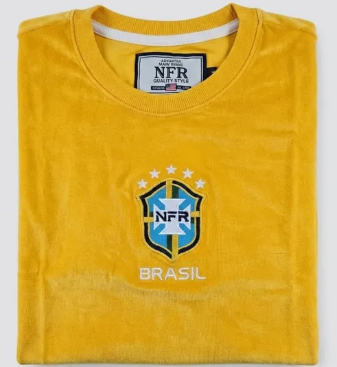 Cropped Feminino NFR Brasil – Amarelo Canário