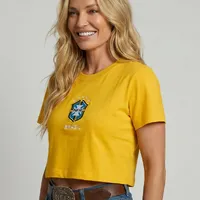 Cropped Feminino NFR Brasil – Amarelo Canário - imagem 3