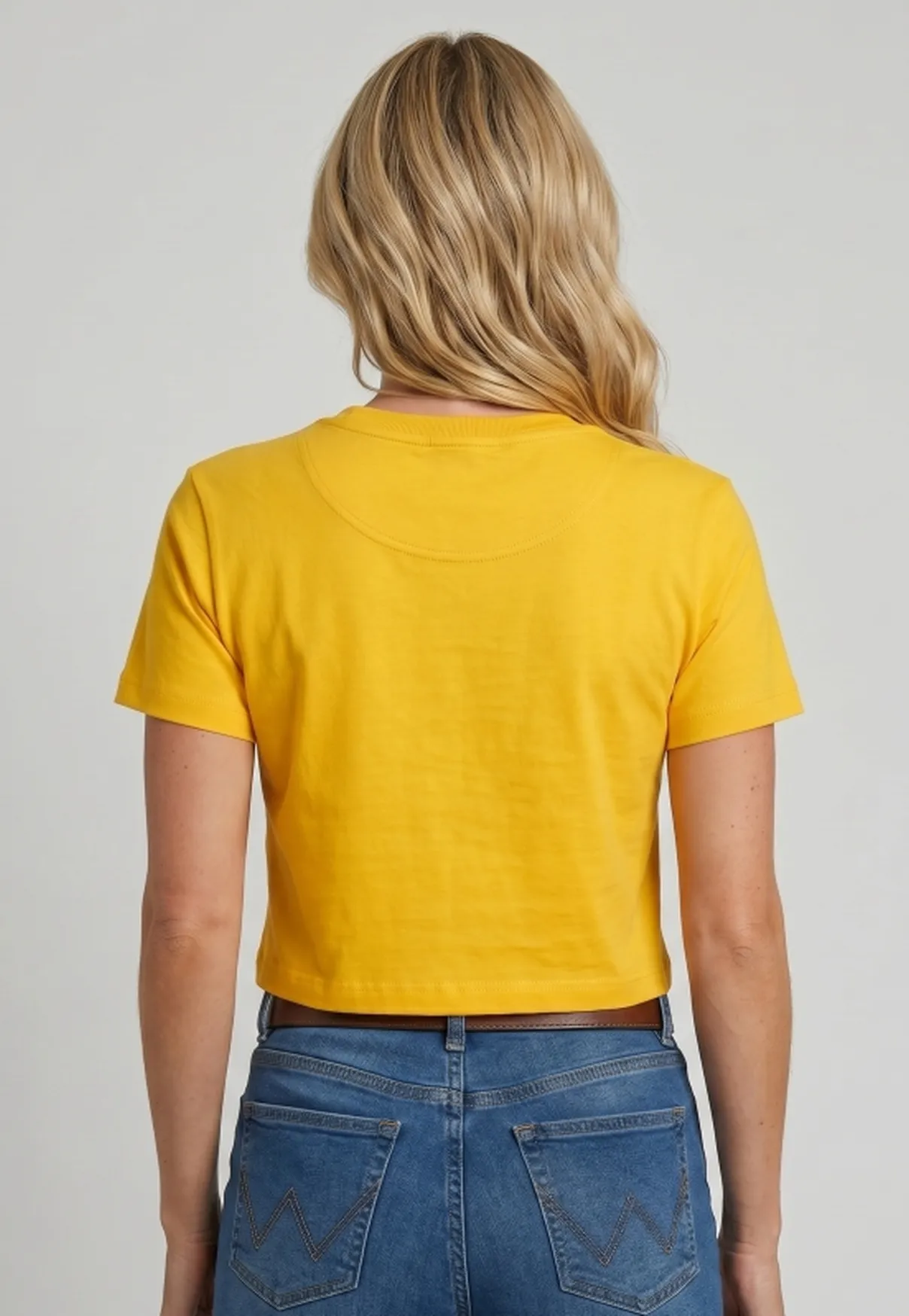 Cropped Feminino NFR Brasil – Amarelo Canário