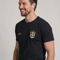 Camiseta NFR Brasil Premium – Preto com Bordado Dourado - imagem 3