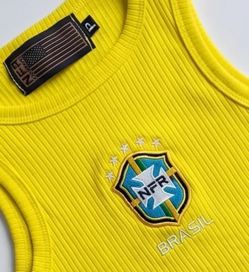 Regata Feminina Canelada NFR Brasil – Amarela