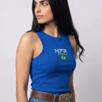Regata Feminina Canelada NFR Brasil – Azul - imagem 3